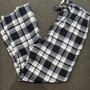 Lucky Brand Navy and White Flannel Pajama Pants